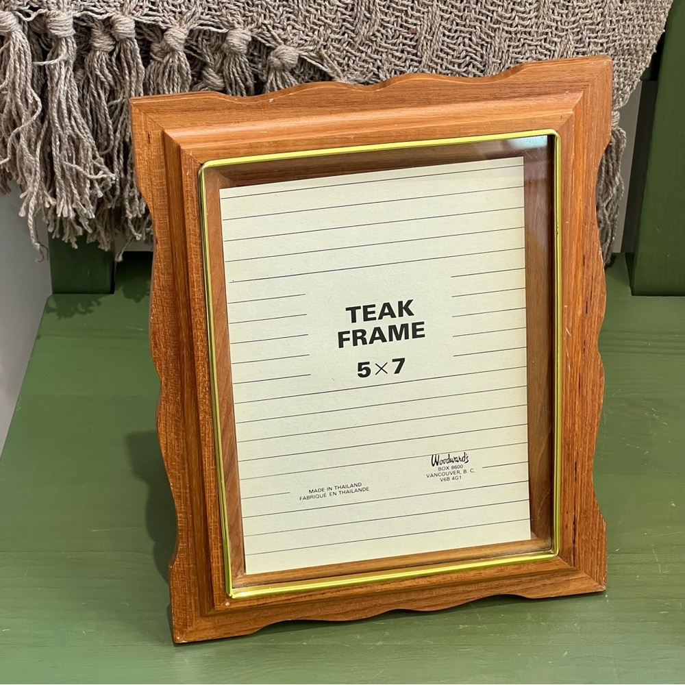Vintage Woodward’s Teak Wood 5x7 Picture Frame